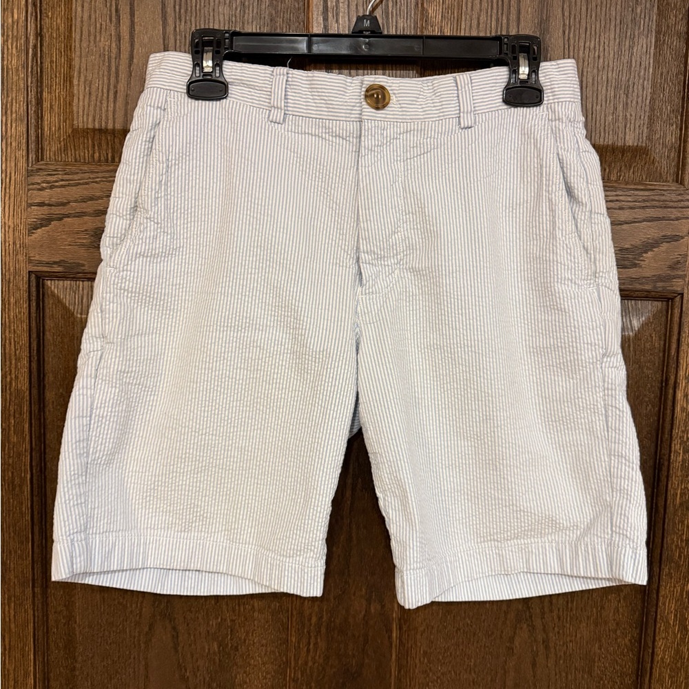 Vineyard Vines Light Blue and White Striped Seersucker Men's Shorts Waist 30